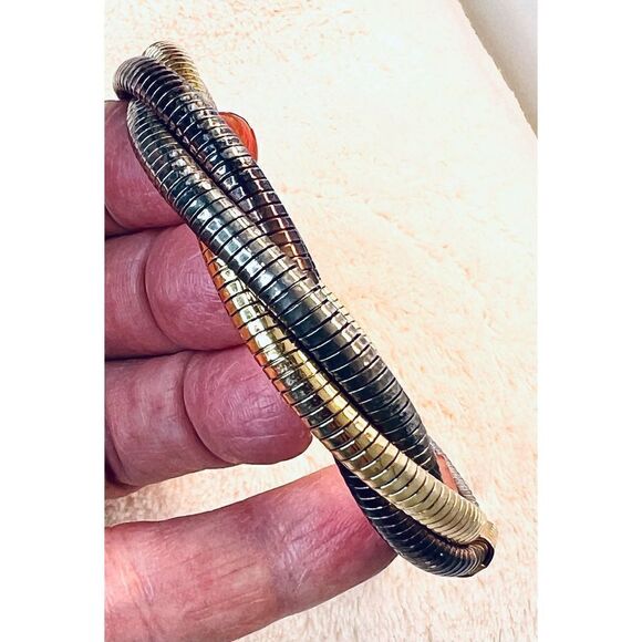 Multi Strand Twisted Serpentine Bracelet Costume Jewelry Buy 3/$18 - Picture 4 of 4